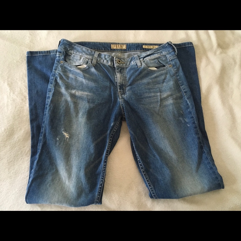 Guess distressed jeans.
